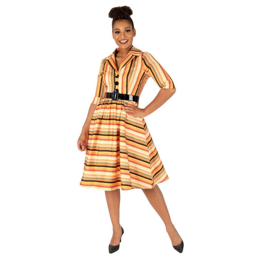 Autumn Spice Retro Circle Dress - Tailor & Twirl